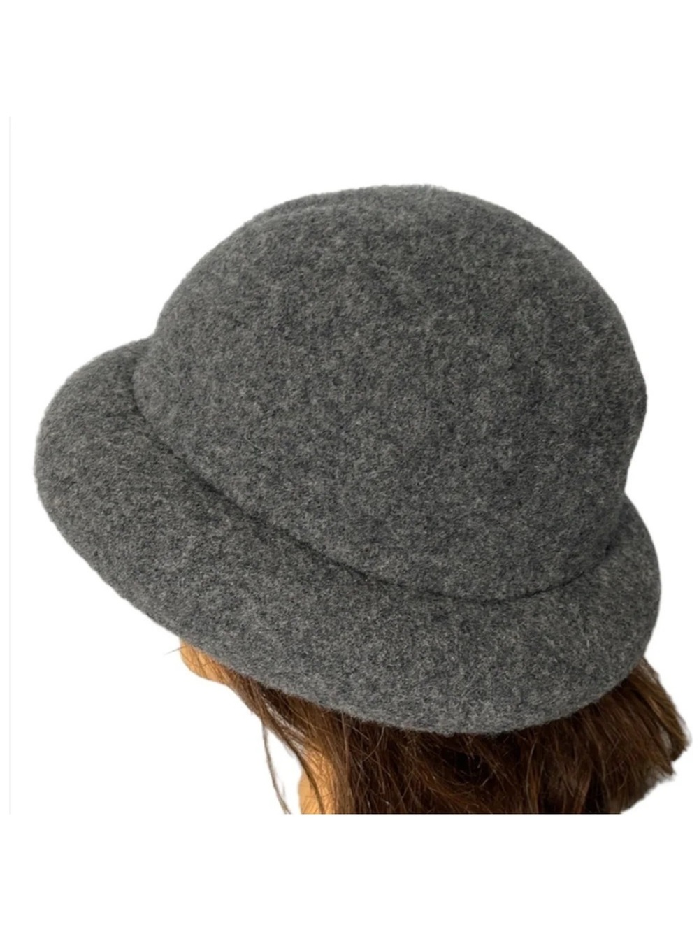 PRINCIPLES Grey Wool Felt Hat Stuffed Rim Classic One Size Fits Most